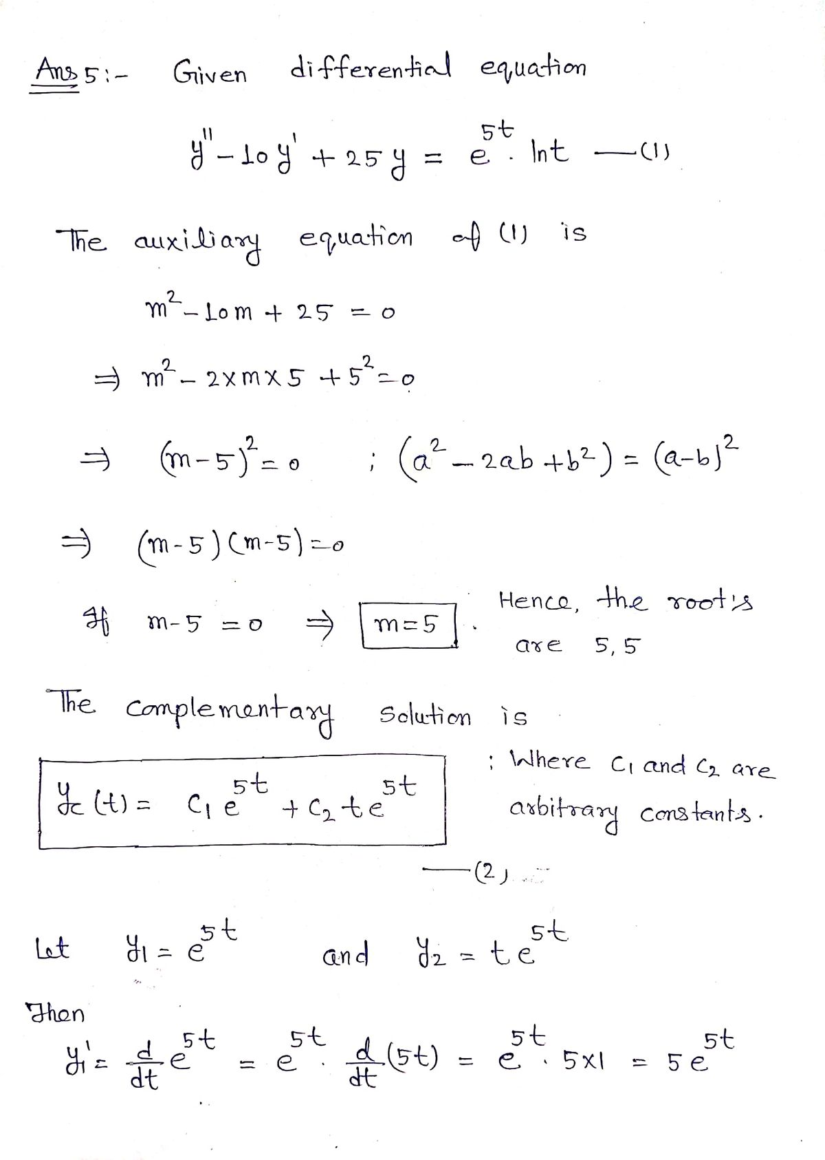 Advanced Math homework question answer, step 1, image 1