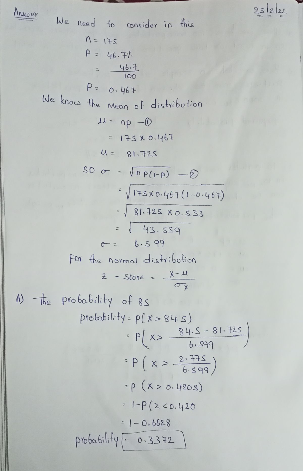 Probability homework question answer, step 1, image 1