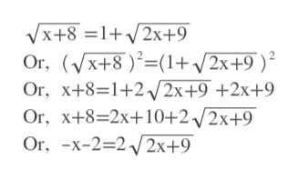 Vx+8 12x+9
Or, +8)(1+2x+9
Or, X+8 1+22x+9 +2x+9
Or, X+8 2x+10+2/2x+9
Or, -x-2-2V2X+9
2
