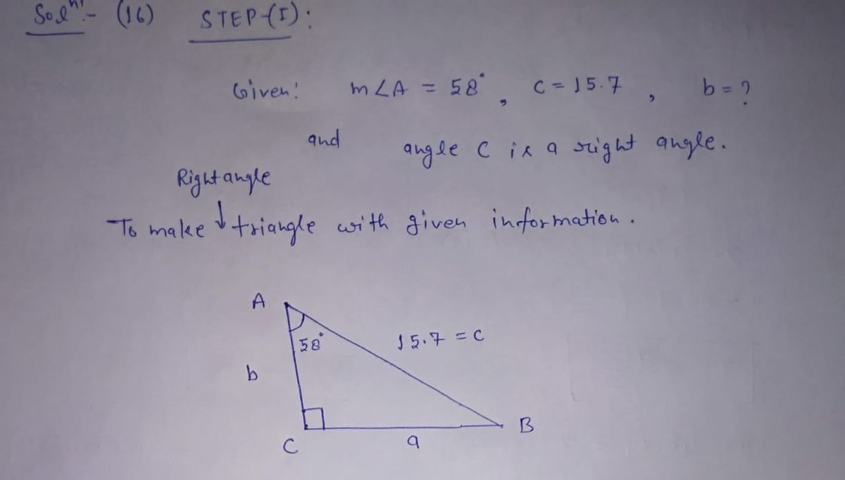 Trigonometry homework question answer, step 1, image 1