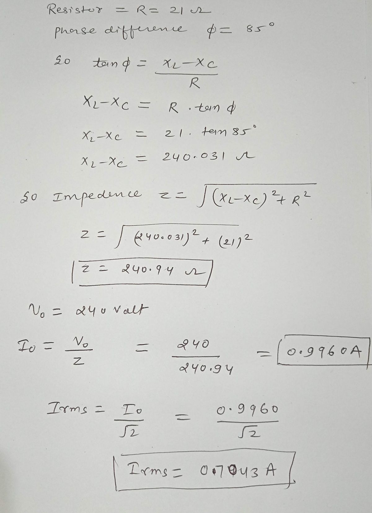 Physics homework question answer, step 1, image 1