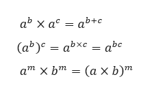 a"xα- ab+c
Χας =
( αb)e- abχe
abe
a" x bm (αx b)"m
