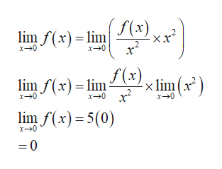 lim /(x) - lim/ 7(х).
хх
х—0
imf(x)li lim(x*)
х30
limf(x)5(0)
х30
=0
