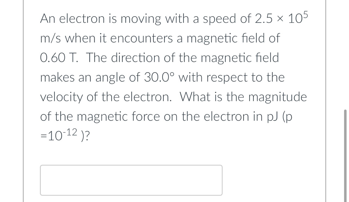 Answered: An electron is with a speed of… |
