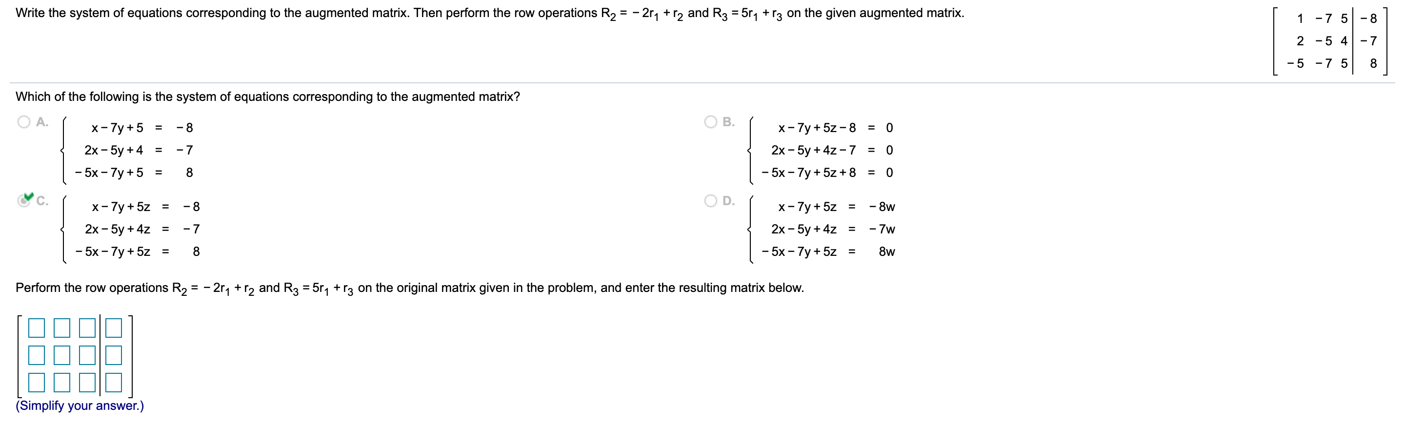 answered-write-the-system-of-equations-bartleby