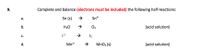 9.
Complete and balance (electrons must be included) the following half-reactions:
Sn (s)
Snt
а.
b.
H20
O2
(acid solution)
I2
C.
d.
Mn2+
MnO2 (s)
(acid solution)
