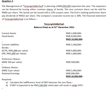 Answered: Question 2 + The Management Of "Tanjung… | Bartleby