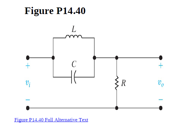 Answered: Figure P14.40 R Vo Figure P14.40 Full… | bartleby