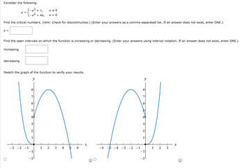 Answered: Consider the following. -x³ + 4, -x² +… | bartleby