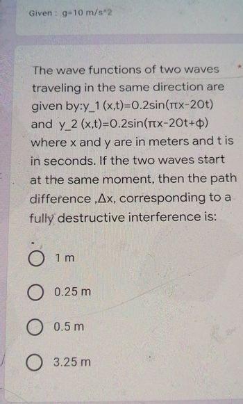 Answered The Wave Functions Of Two Waves… Bartleby