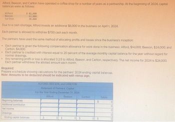 Answered: Alford Beeson Carlton $ 82,000 62,000… | Bartleby