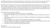 Brisk, Whisk and Frisk agree to sell construction tools for a period of one month. Brisk agrees to construct a stand on
the front of the lawn of Frisk. Frisk will be paid P2,500 for cleaning up the lawn after the one-month selling period.
Brisk, Whisk and Frisk decide that net income, if any will be allocated first by the P2,500 payment to Frisk and then by a
40% commission on individual sales. The balance will be distributed 75% to Brisk and 25% to Whisk. They agree that a
cash box will complicate the matters and that all purchases and sales transactions will be out-of-pocket and the
responsibility of the individual. Sales to Brisk, Whisk and Frisk are to be at cost, except that the ending inventory may be
purchased at 50% of cost. All other sales are to be made at 100% mark-up on cost.
The activity of the joint operation is as follows:
a. Brisk construct the stand on the front of the lawn at a cost of P10,000;
b. Brisk pays for P100,000 for various construction tools. Frisk pays P5,000 for permit to operate the concession or
business;
c. Brisk purchases additional construction tools for P150,000, using P50,000 contributed by Whisk and P100,000 of
personal money;
d. Sales for the period were as follows: Brisk, P170,000; Whisk, P260,000; and Frisk, P60,000;
e. Frisk pays P9,000 for office supplies and these are distributed equally between Brisk, Whisk, and Frisk for their
personal use at home. Frisk agrees to pay P5,000 for the stand.
f. The balance of construction tools inventory was taken by Brisk.
Requirement:
Determine the net income of the joint operation.
