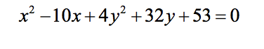 x2-10x432y+53 0
