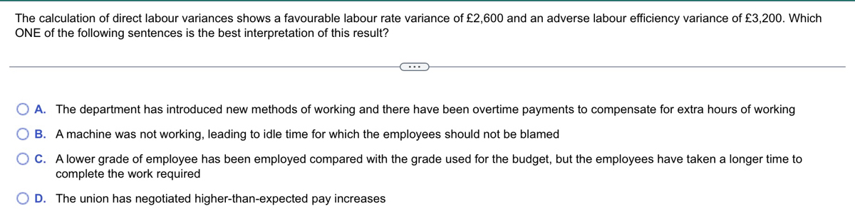 Labour Variances and Idle Time 