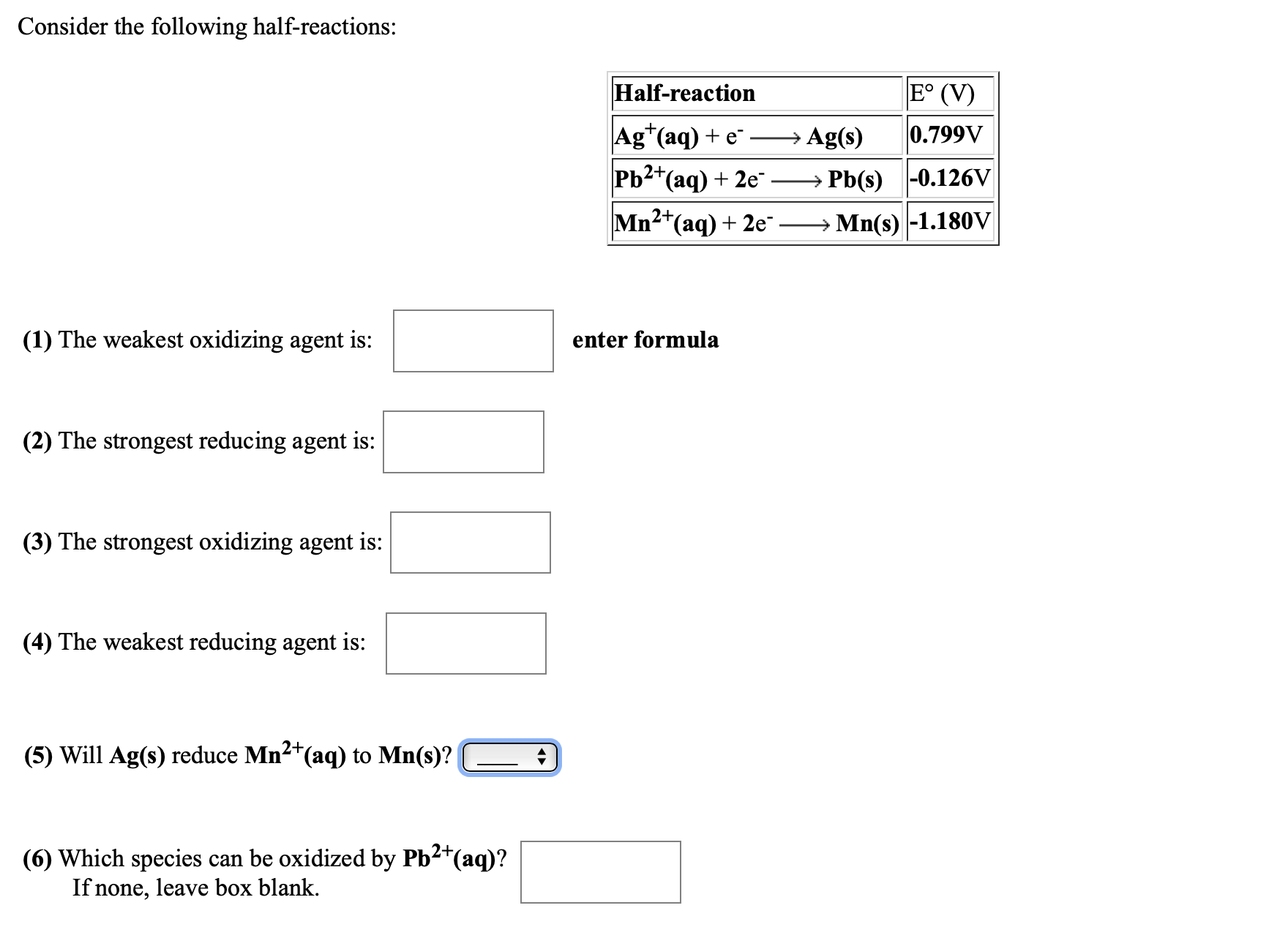 answered-consider-the-following-half-reactions-bartleby