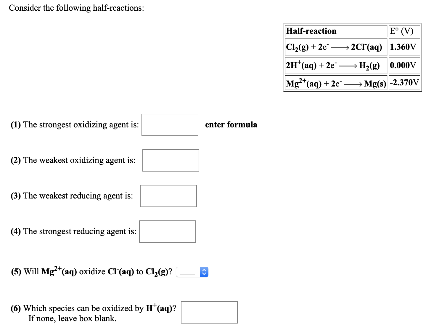 answered-consider-the-following-half-reactions-bartleby