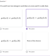 Answered: Question * If A And B Are Two Integers… | Bartleby