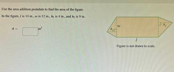 Answered: Use The Area Addition Postulate To Find… 