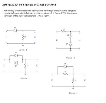 Answered: For Each Of The Circuits Shown Below,… | Bartleby