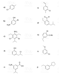 Chemistry Steps
Chem
a)
f)
CI
CI
OH
Br
b)
ChemisSt
Chemis ste
Chemistry Steps
H2N
Br
NH2
h)
-C=N
Br
Chemistry Steps
/stry Steps
OH
d)
ÇI
i)
Chemist
Chemistry Steps
Chemi
CI
O2N.
e)
j)
Chemistry Ste
Chemistry Steps
Chemistry Steps
()
