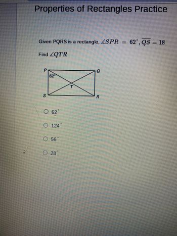 Answered: Properties Of Rectangles Practice Given… | Bartleby