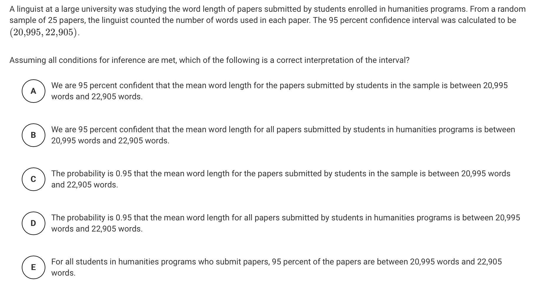 Answered: A linguist at a large university was… | bartleby