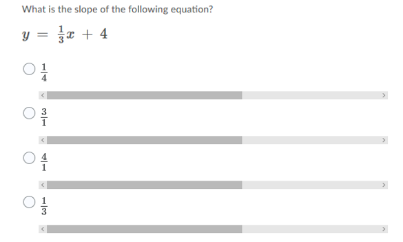 What is the slope of the following equation?
H/3
