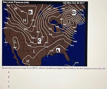 Answered: 5. If you wanted to measure the wind… | bartleby