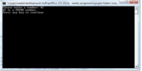 **Transcription from Command Prompt Interface:**

- **Prompt:** Please enter a number:
- **Input:** 43
- **Output:** 43 is a PRIME number.
- **Instruction:** Press any key to continue

**Explanation:**

The image depicts a command prompt window that is part of a programming exercise. The program requests the user to input a number, which is then evaluated to determine if it is a prime number. In this example, the number 43 was entered, and the program correctly identifies it as a prime number. The user is then prompted to press any key to proceed further. 

This is a basic demonstration in computer programming, often used to teach conditional logic and prime number algorithms.