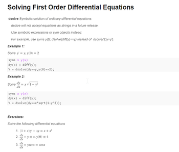 Answered: Solving First Order Differential… | bartleby