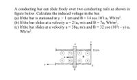 Answered: A Conducting Bar Can Slide Freely Over… | Bartleby