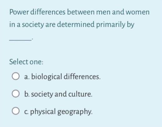 men and women differences in society