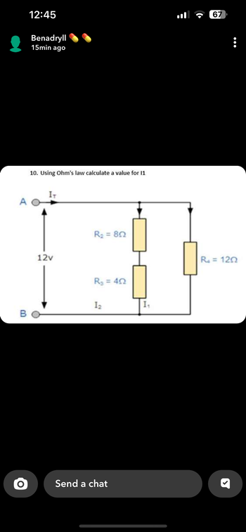 Answered: 10. Using Ohm's Law Calculate A Value… | Bartleby