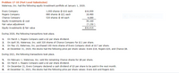 Problem 17-10 (Part Level Submission)
Waterway, Inc. had the following equity investment portfolio at January 1, 2020.
1,000 shares @ $16 each
880 shares @ $21 each
520 shares @ $9 each
Evers Company
$16,000
Rogers Company
18,480
Chance Company
4,680
Equity investments @ cost
39,160
Fair value adjustment
(7,150 )
Equity investments @ fair value
$32,010
During 2020, the following transactions took place.
On March 1, Rogers Company paid a $2 per share dividend.
On April 30, Waterway, Inc. sold 320 shares of Chance Company for $11 per share.
On May 15, Waterway, Inc. purchased 100 more shares of Evers Company stock at $17 per share.
1.
2.
3.
4.
At December 31, 2020, the stocks had the following price per share values: Evers $18, Rogers $20, and Chance $8.
During 2021, the following transactions took place.
On February 1, Waterway, Inc. sold the remaining Chance shares for $8 per share.
On March 1, Rogers Company paid a $2 per share dividend.
7.
5.
6.
On December 21, Evers Company declared a cash dividend of $3 per share to be paid in the next month.
8.
At December 31, 2021, the stocks had the following price per share values: Evers $20 and Rogers $22.
