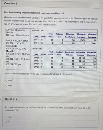 Answered: Use the following problem statement to… | bartleby