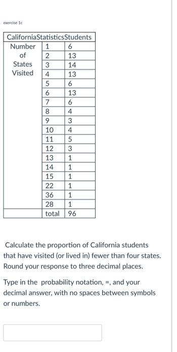 Answered: Exercise 1c California Statistics… | Bartleby