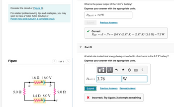 Answered: Consider The Circuit Of (Figure 1). For… | Bartleby