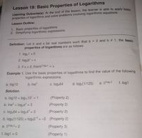 Answered: Lesson 19: Basic Properties Of… | Bartleby