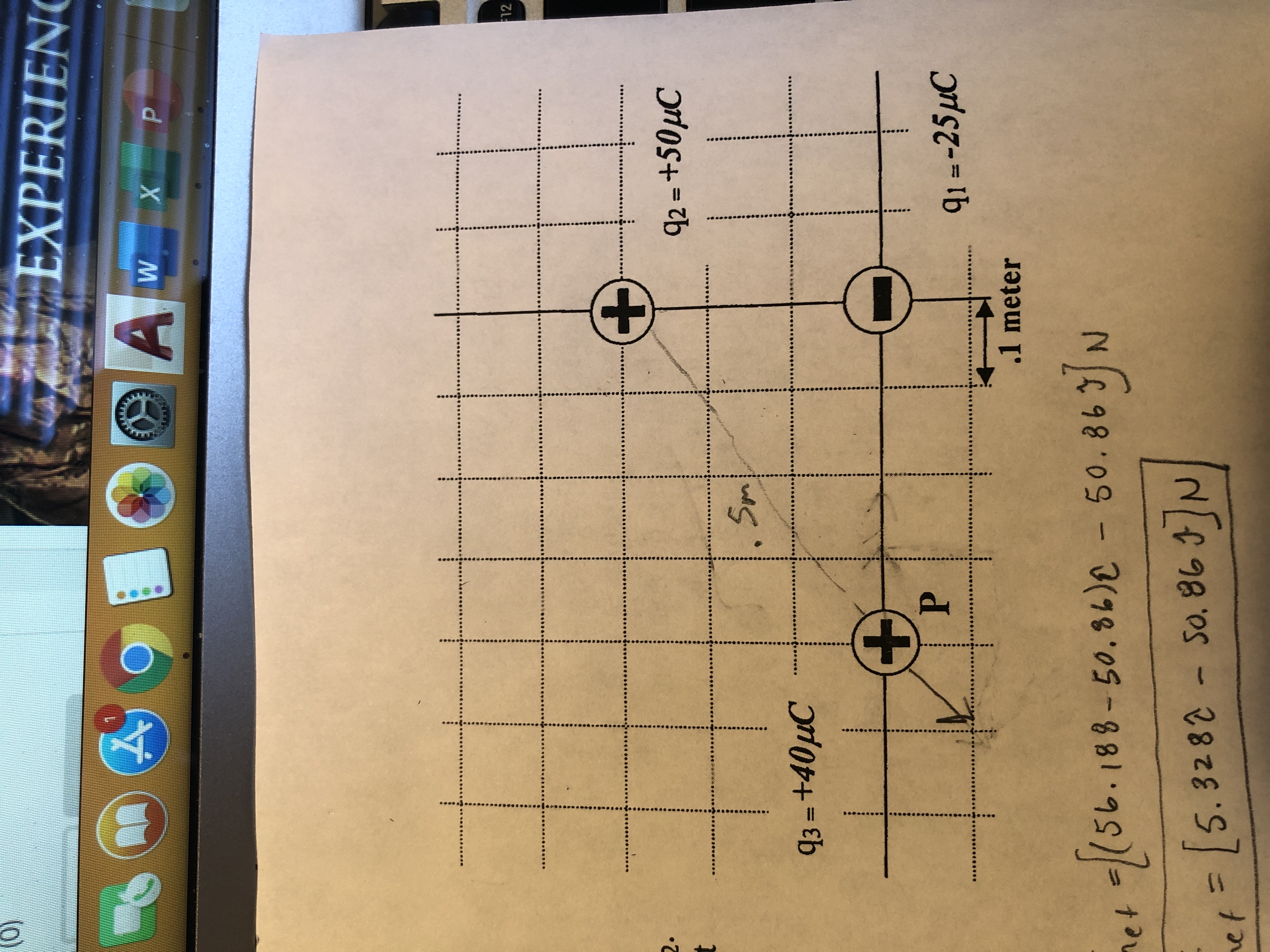 92 = +50µC
Sm
гОдс
91 = -25µC
