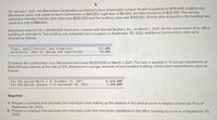 On January 1, 2021, the Blackstone Corporation purchased a tract of land (site number 11) with a bullding for $710,000. Additionally.
Blackstone paid a real estate broker's commission of $47,000, legal fees of $6,500, and title insurance of $23,500. The closing
statement indicated that the land value was $555,000 and the building value was $155,000. Shortly after acquisition, the building was
razed at a cost of $86,000.
Blackstone entered into a $4,100,00o0 fixed-price contract with Barnett Builders, Inc., on March 1, 2021, for the construction of an office
building on land site 11. The building was completed and occupied on September 30, 2022. Additional construction costs were
incurred as follows:
Plans, specifications, and blueprints
Architects fees for design and supervision
$23,000
95,000
To finance the construction cost, Blackstone borrowed $4,100,000 on March 1, 2021, The loan is payable in 10 annual installments of
$410,000 plus interest at the rate of 12%. Blackstone's average amounts of accumulated building construction expenditures were as
follows:
For the period March 1 to December 31, 2021
For the period January 1 to September 30, 2022
$1,010,000
2,850, 000
Required:
1. Prepare a schedule that discloses the individual costs making up the balance in the land account in respect of land site 11 as of
September 30, 2022.
2. Prepare a schedule that discloses the individual costs that should be capitalized in the office building account as of September 30,
2022.
