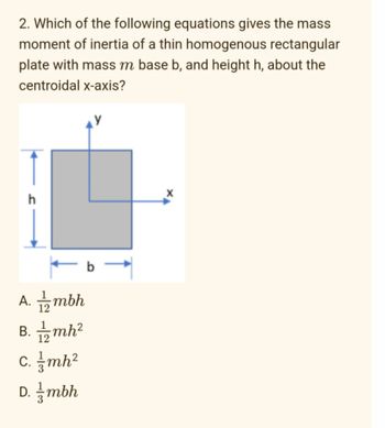 Answered: 2. Which of the following equations… | bartleby