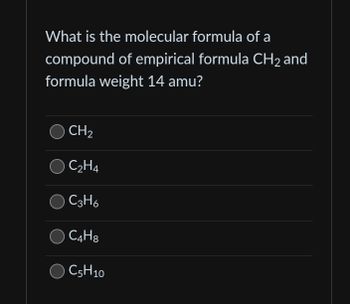 Answered What is the molecular formula of a bartleby