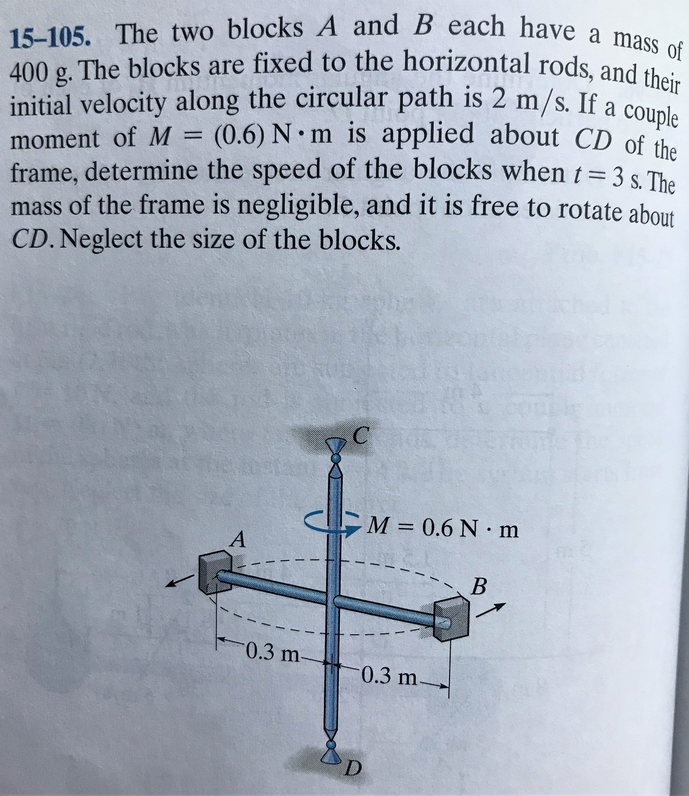 Answered: 15-105. The Two Blocks A And B Each… | Bartleby