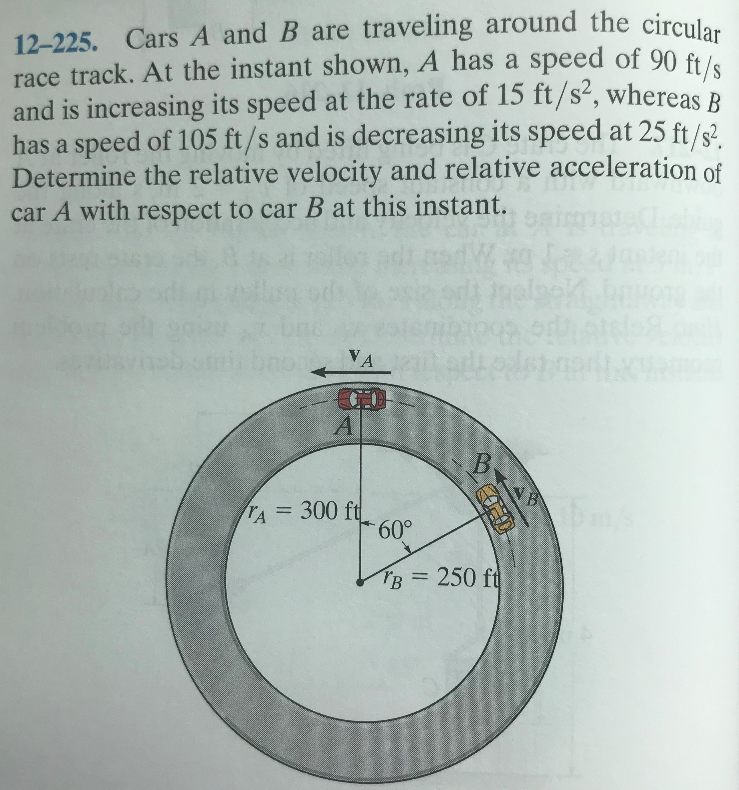 Answered: 12-225. Cars A And B Are Traveling… | Bartleby