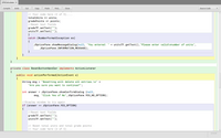 GPACalculator X
Compile
Undo
Cut
Соpy
Paste
Find...
Close
Source Code
|// Your code here (2 of 5)....
totalUnits += units;
gradePoints += points;
|//Reset text fields
gradeTF.setText("");
unitsTF.setText("");
catch (NumberFormatException ex)
{
JOptionPane.showMessageDialog(null, "You entered:
JOptionPane.INFORMATION_MESSAGE);
+ unitsTF.getText(),"Please enter valid\nnumber of units",
private class ResetButtonHandler implements ActionListener
{
public void actionPerformed (ActionEvent e)
{
String msg =
"Resetting will delete all entries.\n" +
"Are you sure you want to continue?";
JOptionPane.showConfirmDialog (null,
msg, "Click Yes of No",J0ptionPane. YES_NO_OPTION);
int answer
|7/Display window to try again
if (answer
{
JOptionPane.YES_OPTION)
==
|//Reset text fields
gradeTF.setText("");
unitsTF.setText("");
II I|
|// Reset total units and total grade points
|// Your code here (3 of 5)..
saved
