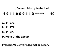 Answered: Convert binary to decimal 1011000110… | bartleby