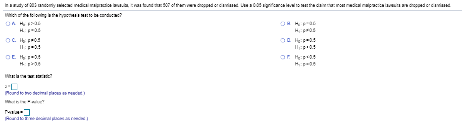 Solved In a study of 803 randomly selected medical