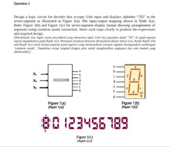 Answered: Design a logic circuit for decoder that… | bartleby