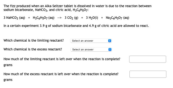 alka seltzer in water reaction
