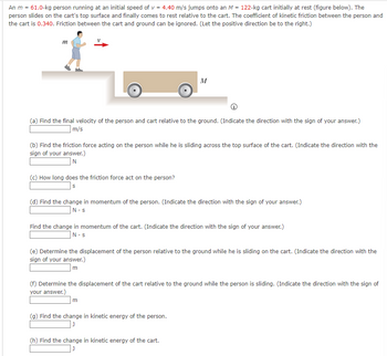 Answered: An m = 61.0-kg person running at an… | bartleby